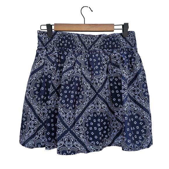 Ariat Bandana Print Skirt Navy Blue Size L - Picture 2 of 4